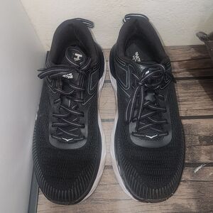 Hoka Women's Black and White Athletic Shoes